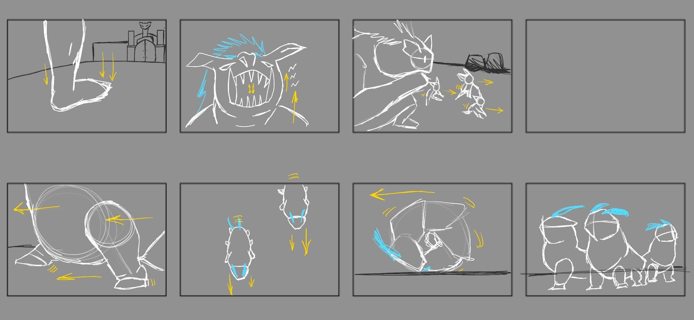 Bug Roll Out storyboard