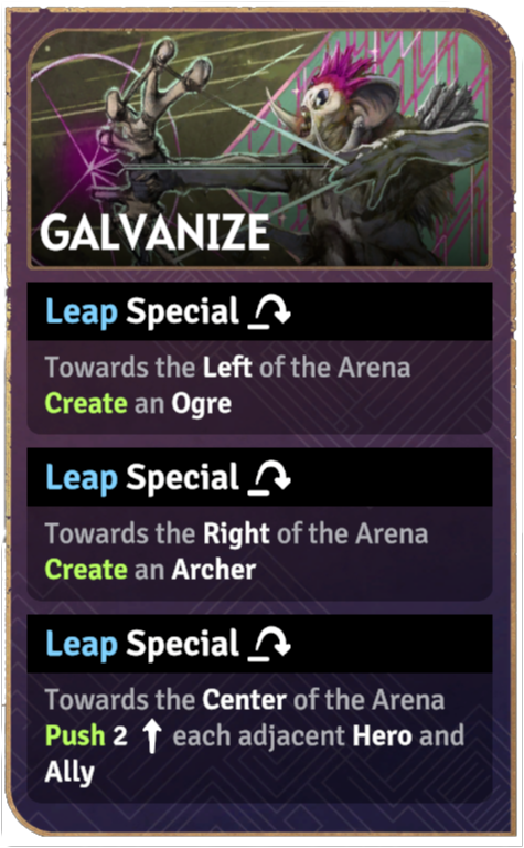 Galvanize spell card
